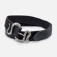 BLADE LUX LEATHER BELTS WITH PEWTER BUCKLE WITH PATTERN  H 4cm