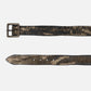 BLADE LEATHER BELTS WITH ANTIQUE NIKEL BUCKLE  H 4 cm