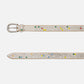 BELTS IN PILERNO STUDDED WITH SILVER BUCKLE